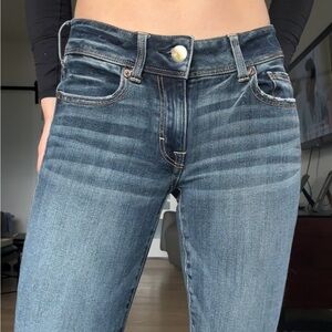Long bootcut dark wash